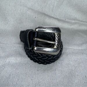 Vintage Black Braided Chic Leather Women’s Belt Sz Medium